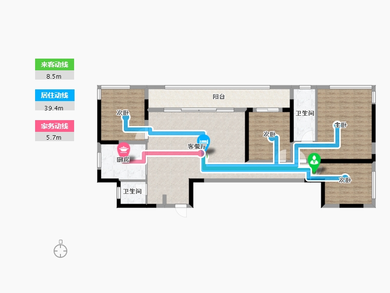 四川省-成都市-龙湖西宸御湖境-117.35-户型库-动静线