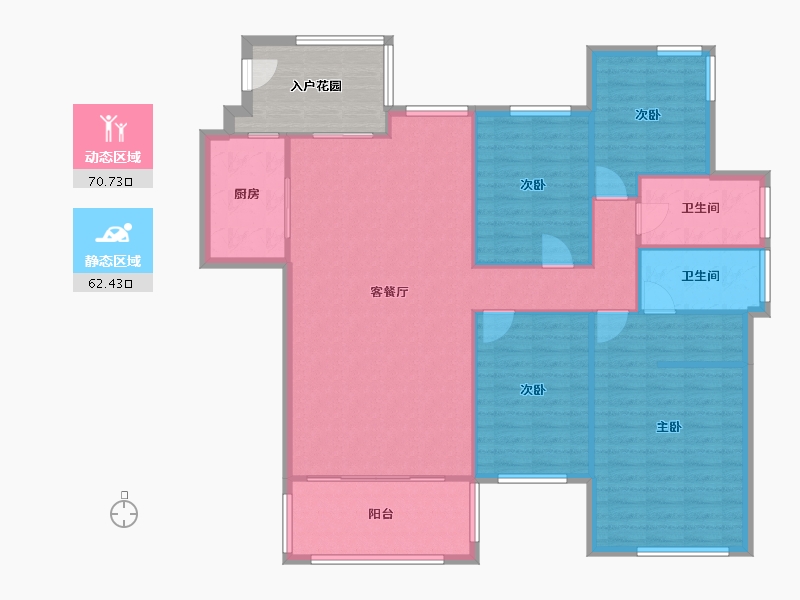 广东省-惠州市-惠阳星河丹堤-N区-110.40-户型库-动静分区