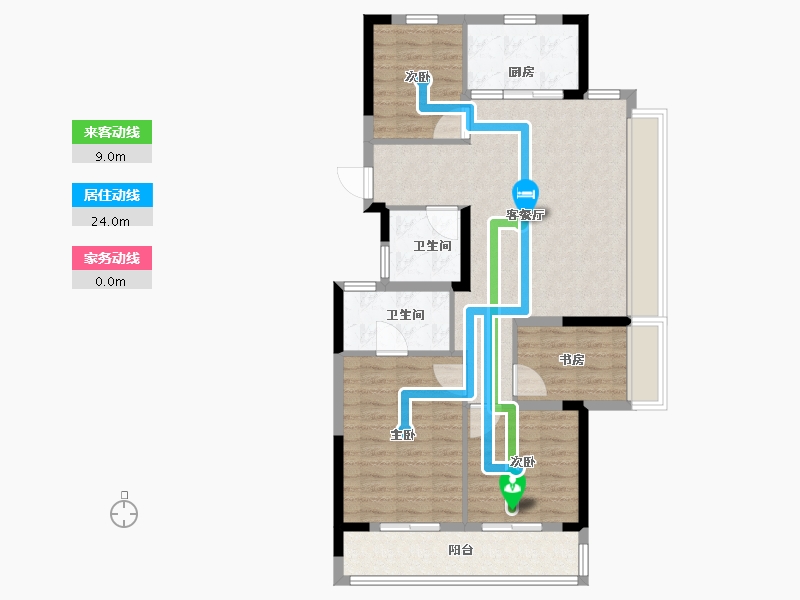 浙江省-杭州市-保利云珹瑧悦府-94.40-户型库-动静线