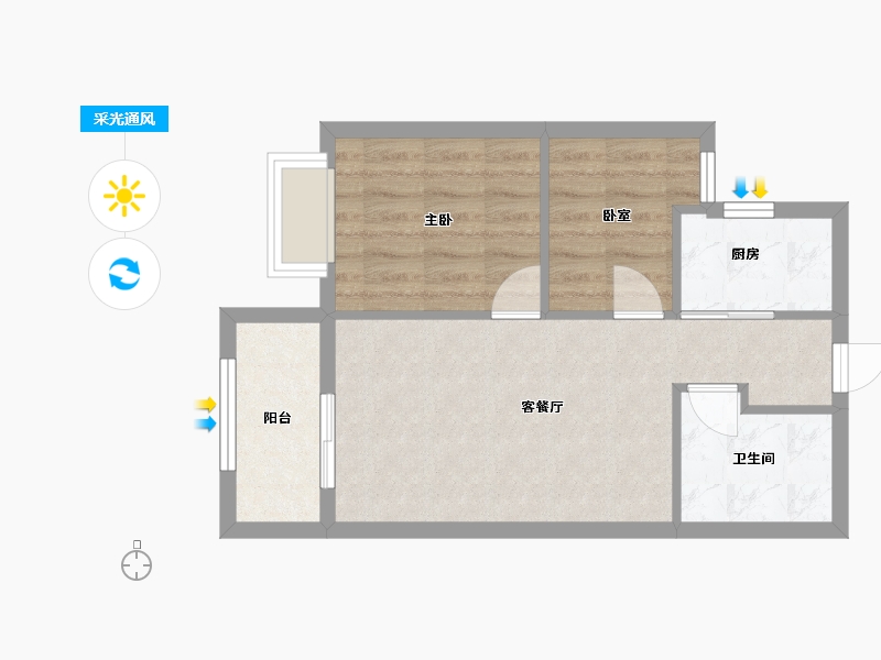 福建省-福州市-馨朗庭-52.00-户型库-采光通风