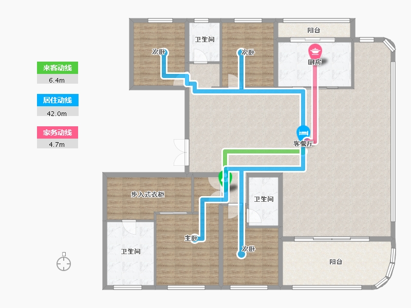 浙江省-杭州市-招商杭著臻邸-190.39-户型库-动静线