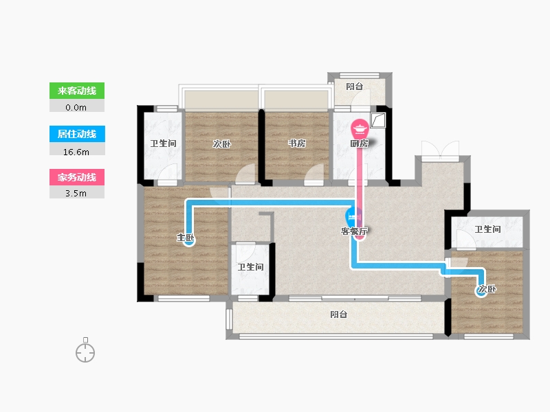 四川省-成都市-树高北湖丽璟-107.09-户型库-动静线