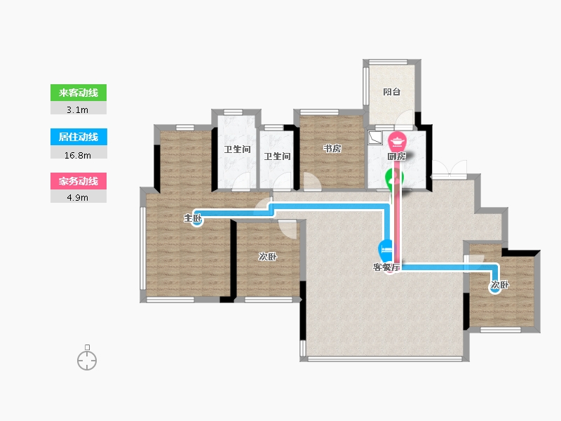 四川省-成都市-保利天府瑧悦-124.97-户型库-动静线