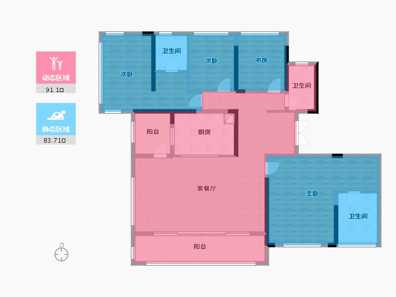 四川省-成都市-保利天府瑧悦-157.38-户型库-动静分区