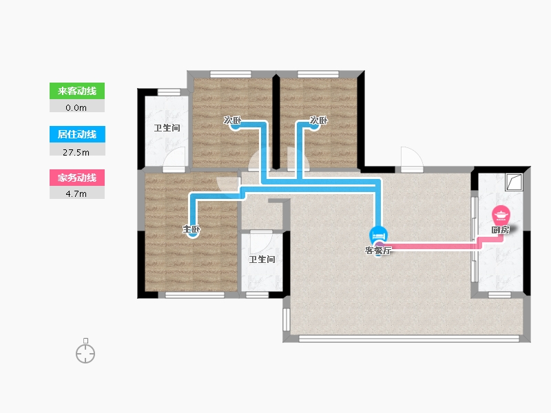 四川省-成都市-树高北湖丽璟-87.51-户型库-动静线