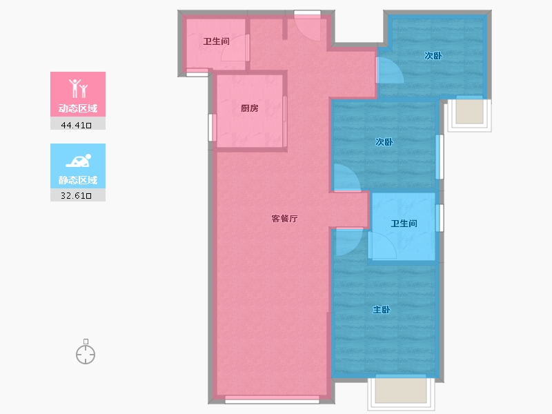 广东省-惠州市-海伦堡海伦名骏-75.20-户型库-动静分区