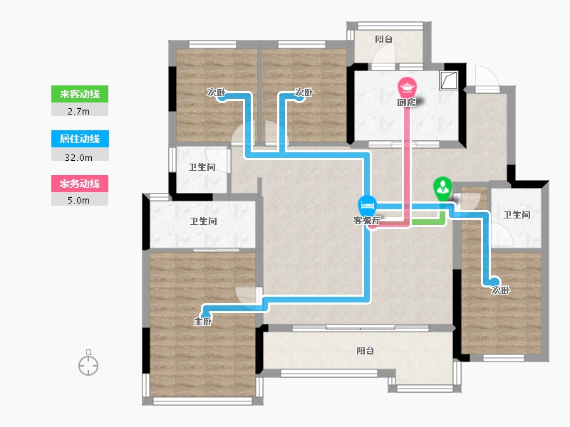 四川省-成都市-龙湖西宸御湖境-119.47-户型库-动静线