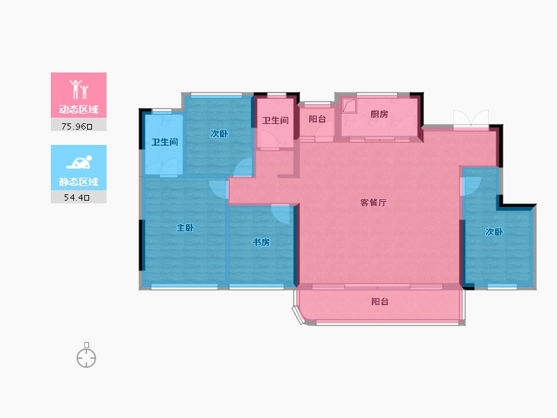 四川省-成都市-中交锦江颂-118.15-户型库-动静分区