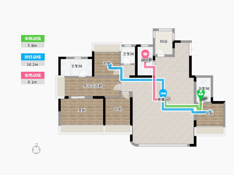 四川省-成都市-保利新川天珺-140.13-户型库-动静线