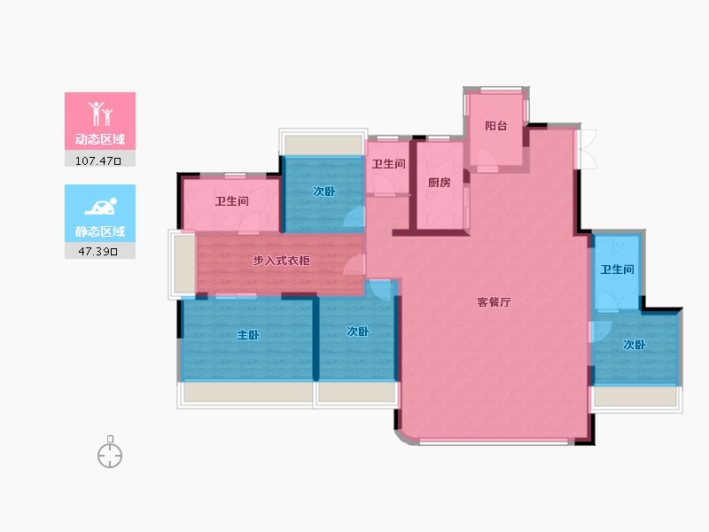 四川省-成都市-保利新川天珺-140.13-户型库-动静分区