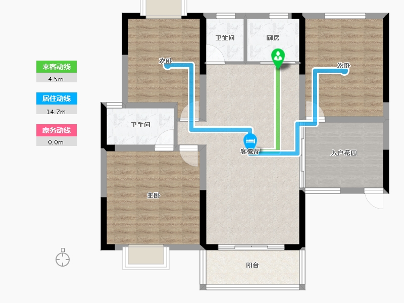 湖北省-十堰市-国际绿松石城一期-110.85-户型库-动静线