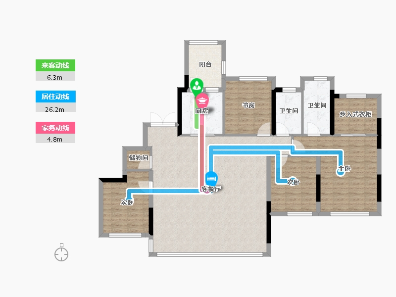 四川省-成都市-保利天府瑧悦-123.99-户型库-动静线