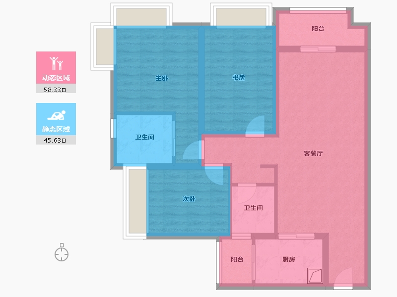 广东省-佛山市-乐从保利拉菲公园里-115.00-户型库-动静分区