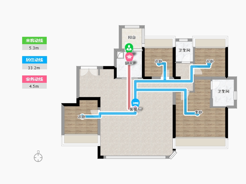 四川省-成都市-保利新川天珺-113.40-户型库-动静线