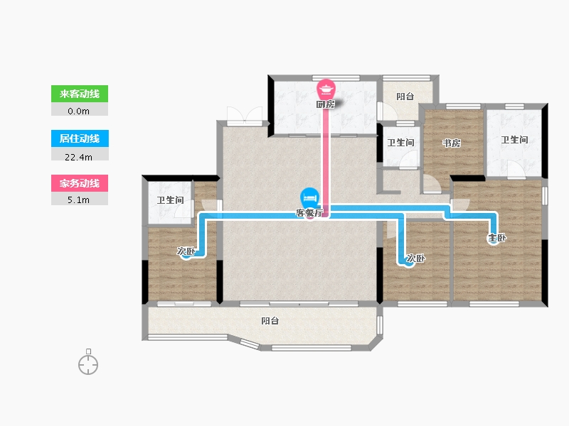 四川省-成都市-天恒御湖天境-142.44-户型库-动静线