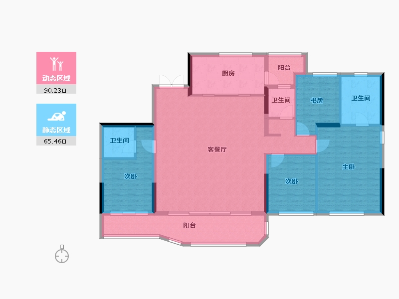 四川省-成都市-天恒御湖天境-142.44-户型库-动静分区