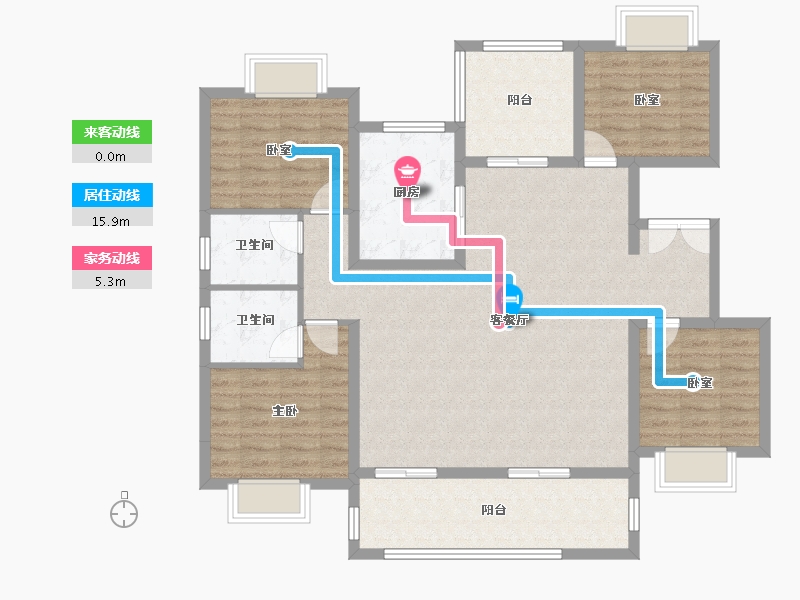 湖北省-荆门市-长宁书院-119.64-户型库-动静线