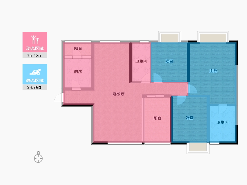 四川省-成都市-润弘丽都-111.43-户型库-动静分区