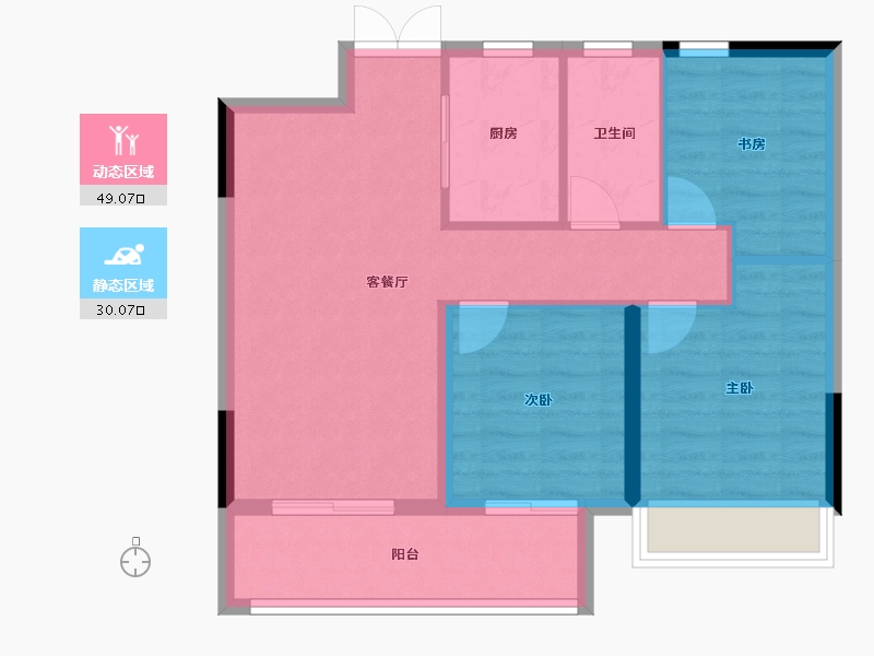 浙江省-绍兴市-钱门江南府-71.24-户型库-动静分区