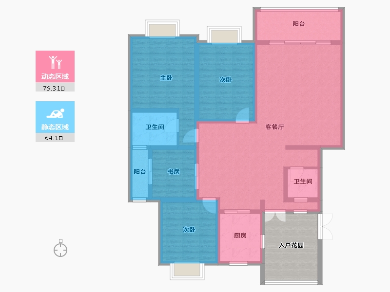 四川省-成都市-和韵美联墅-140.82-户型库-动静分区