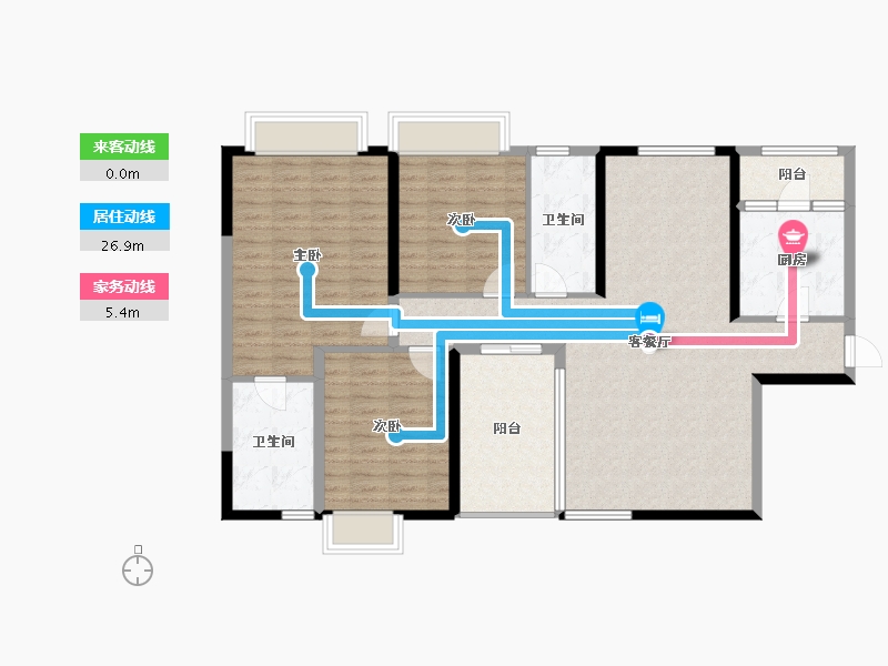 四川省-成都市-润弘丽都-117.09-户型库-动静线