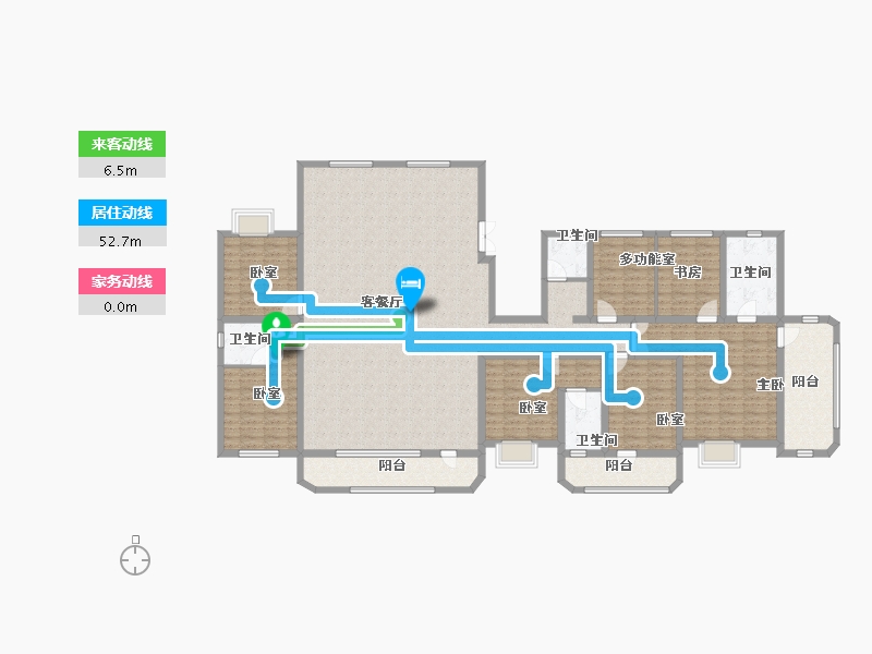 吉林省-延边朝鲜族自治州-名珠·松山樾-216.41-户型库-动静线