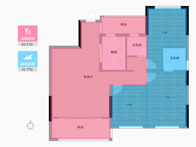 四川省-成都市-新津翡翠滨江-93.38-户型库-动静分区