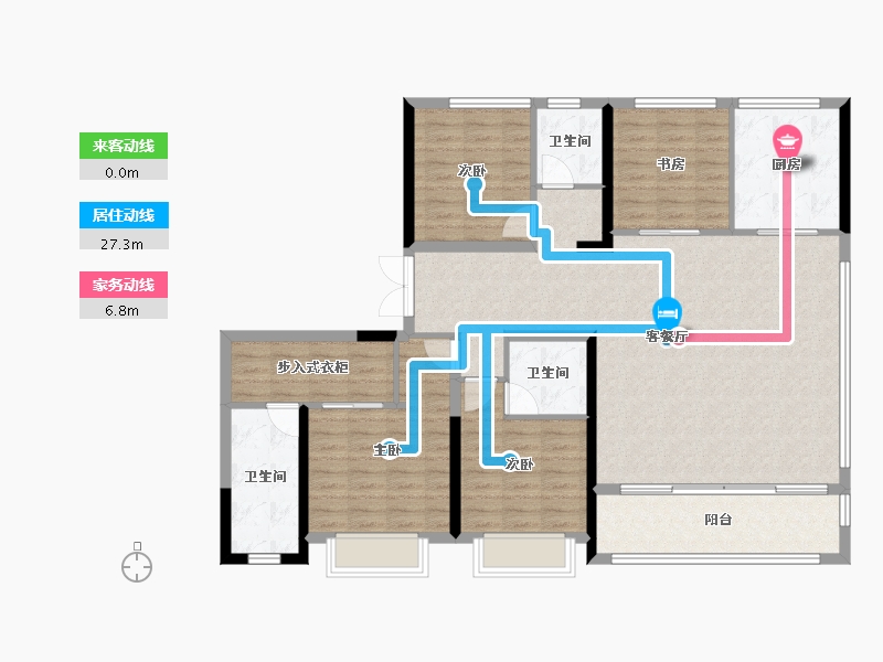 陕西省-西安市-雁南云境-128.44-户型库-动静线