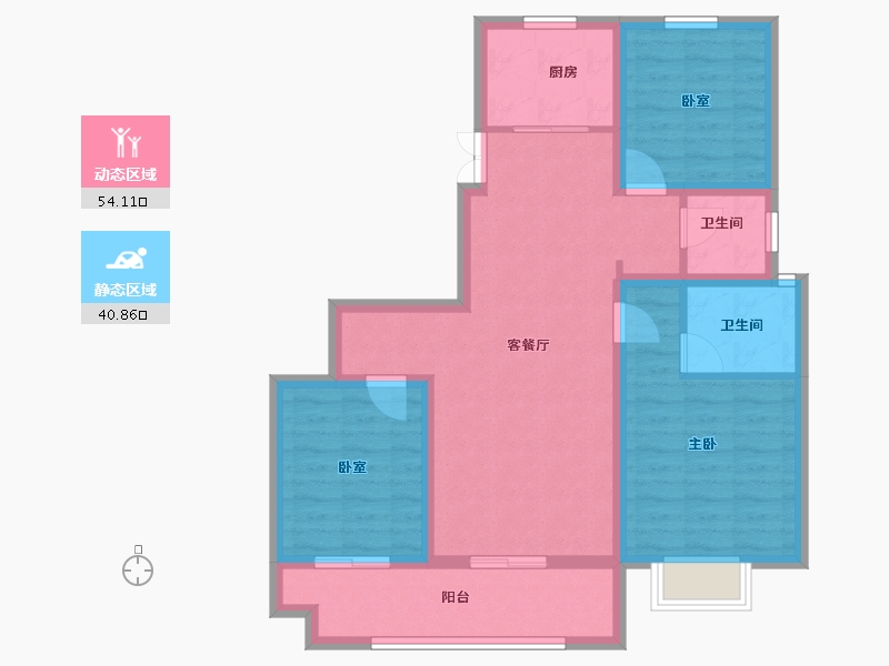 河南省-安阳市-筑美小区-93.60-户型库-动静分区