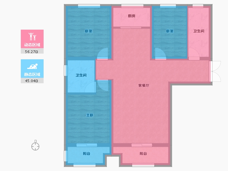 河南省-安阳市-翰林华府小区-90.00-户型库-动静分区