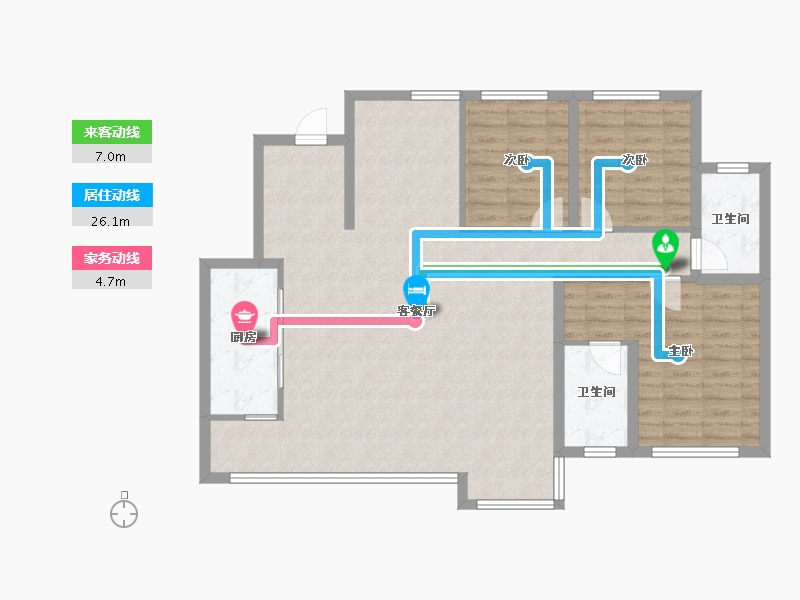 四川省-成都市-龙湖嘉辰-108.71-户型库-动静线