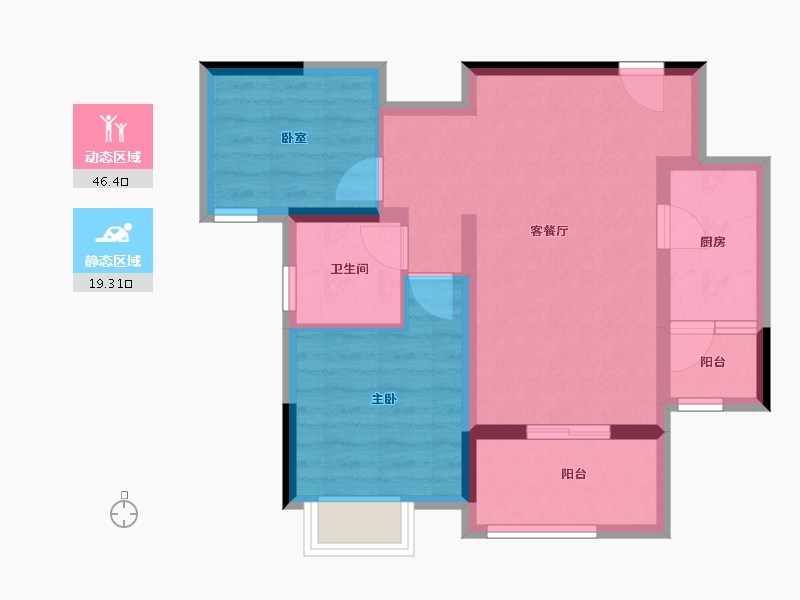 四川省-成都市-临江尚品花园-57.69-户型库-动静分区