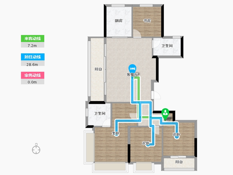 浙江省-杭州市-望云璟晨府-111.58-户型库-动静线