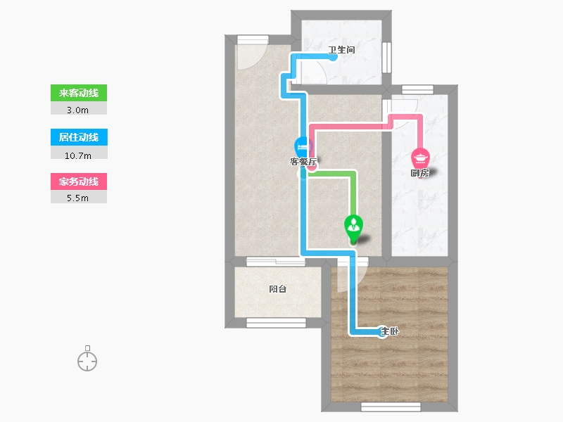 浙江省-杭州市-三宝郡庭-48.80-户型库-动静线