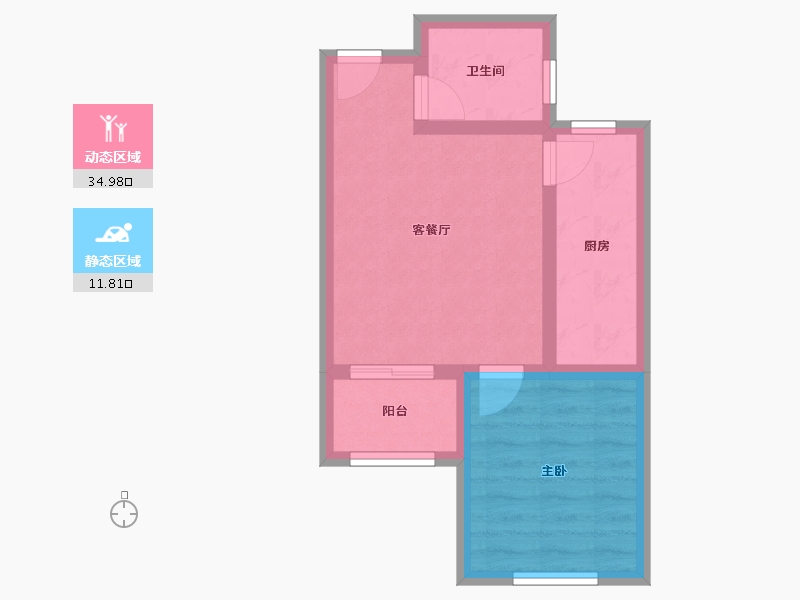 浙江省-杭州市-三宝郡庭-48.80-户型库-动静分区