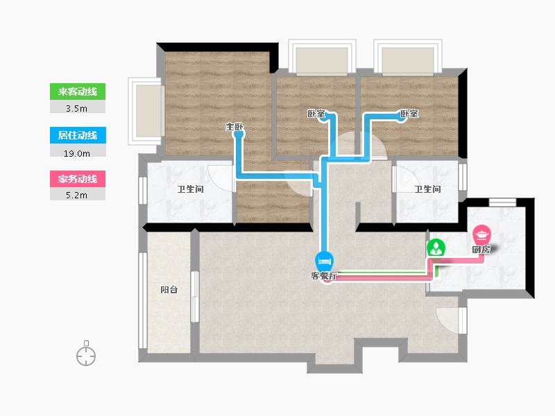 广东省-深圳市-宏发悦见和府-75.21-户型库-动静线