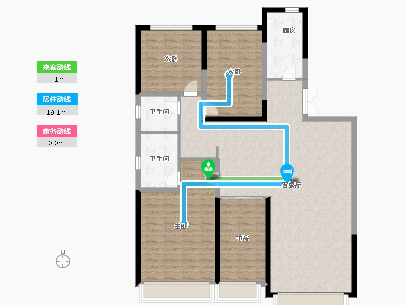 内蒙古自治区-乌海市-山河国际-130.29-户型库-动静线