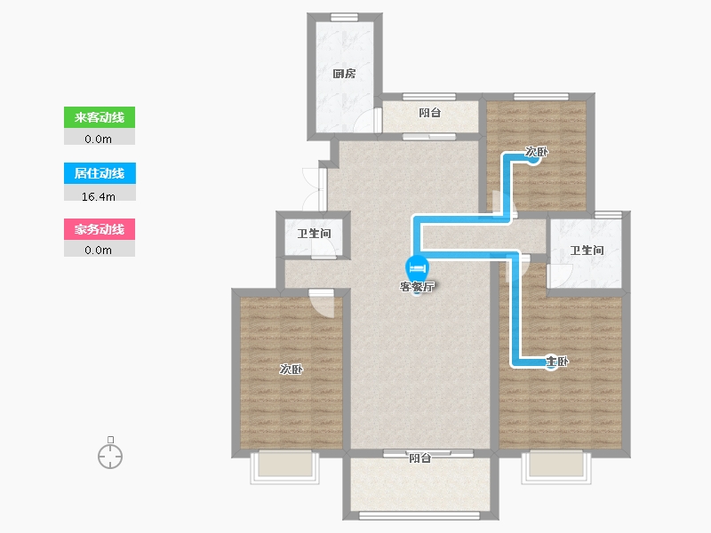 甘肃省-张掖市-陆都五福和园-119.00-户型库-动静线