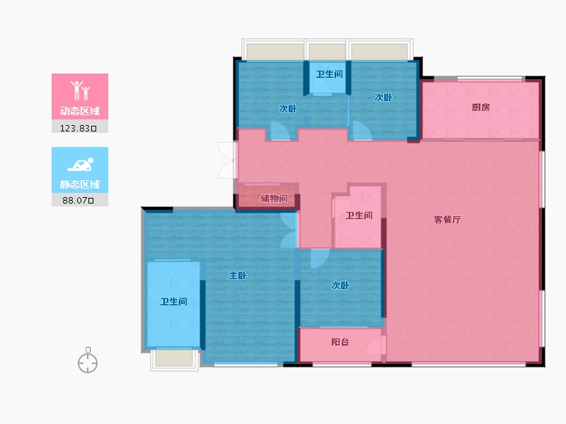 安徽省-合肥市-高速壹品-196.00-户型库-动静分区