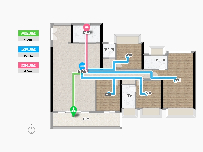 广东省-广州市-越秀·万博城-132.51-户型库-动静线