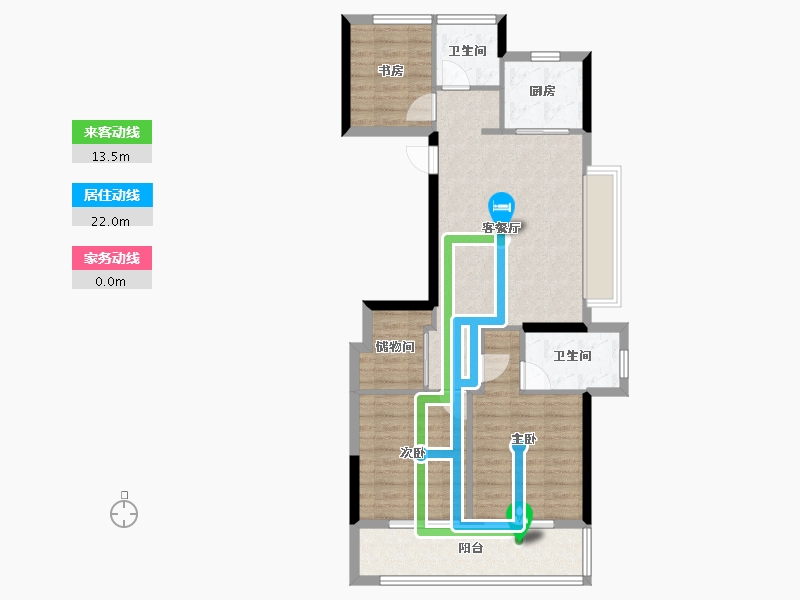 浙江省-宁波市-轨交·阅塘著府-83.02-户型库-动静线