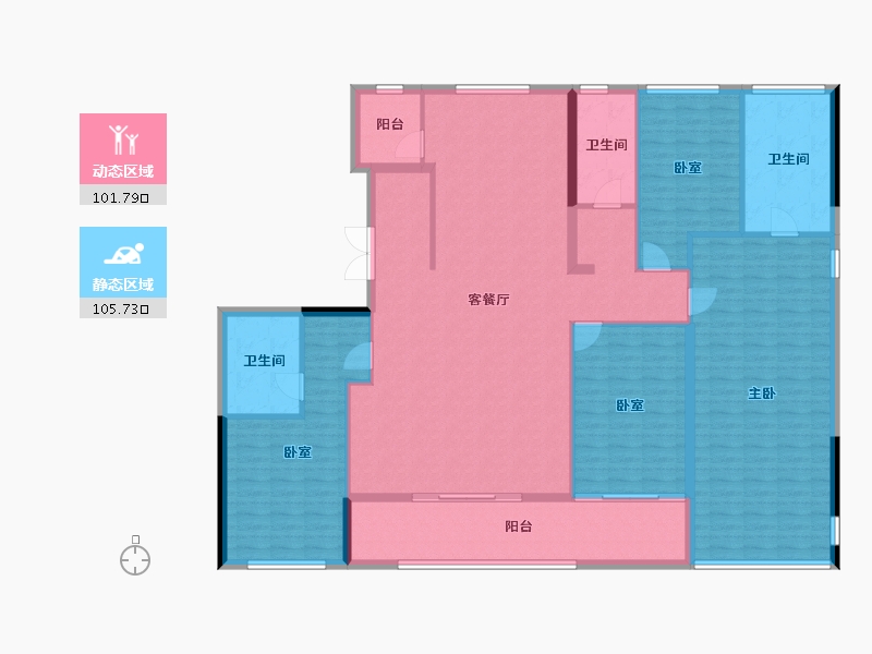 浙江省-宁波市-绿城晓风印翠-191.63-户型库-动静分区