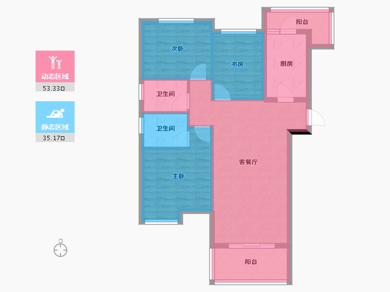 四川省-成都市-临江尚品花园-79.15-户型库-动静分区