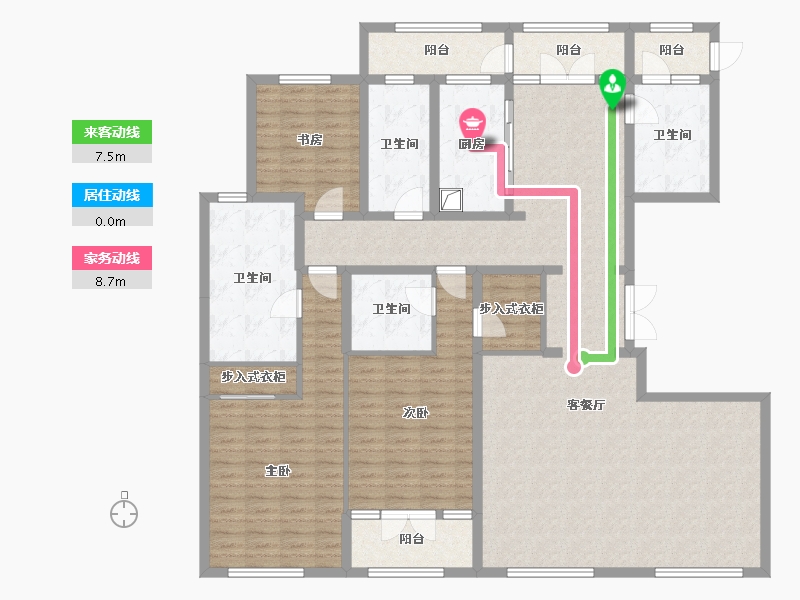 内蒙古自治区-鄂尔多斯市-城投海昌鑫园-176.00-户型库-动静线