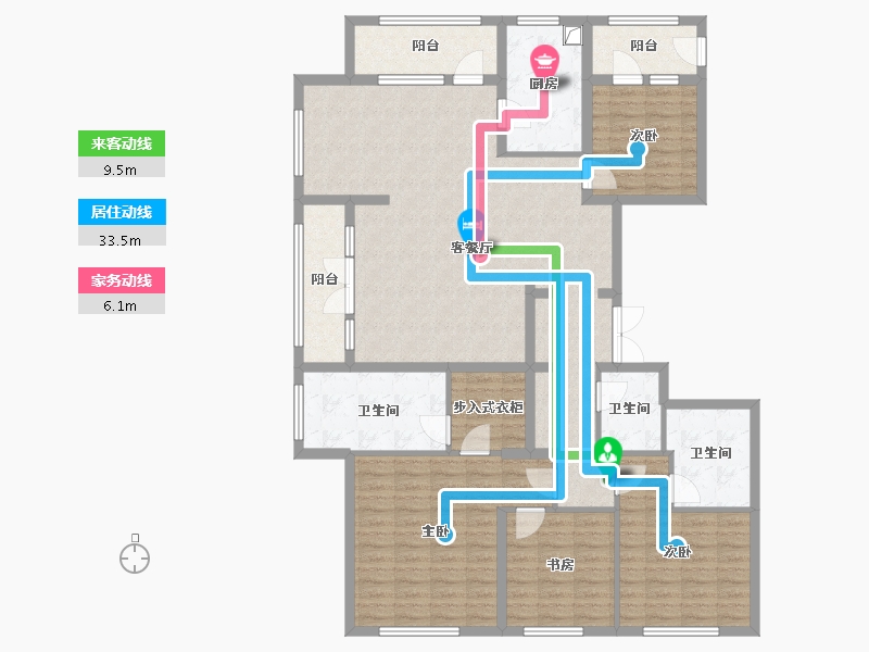 内蒙古自治区-鄂尔多斯市-城投海昌鑫园-160.00-户型库-动静线