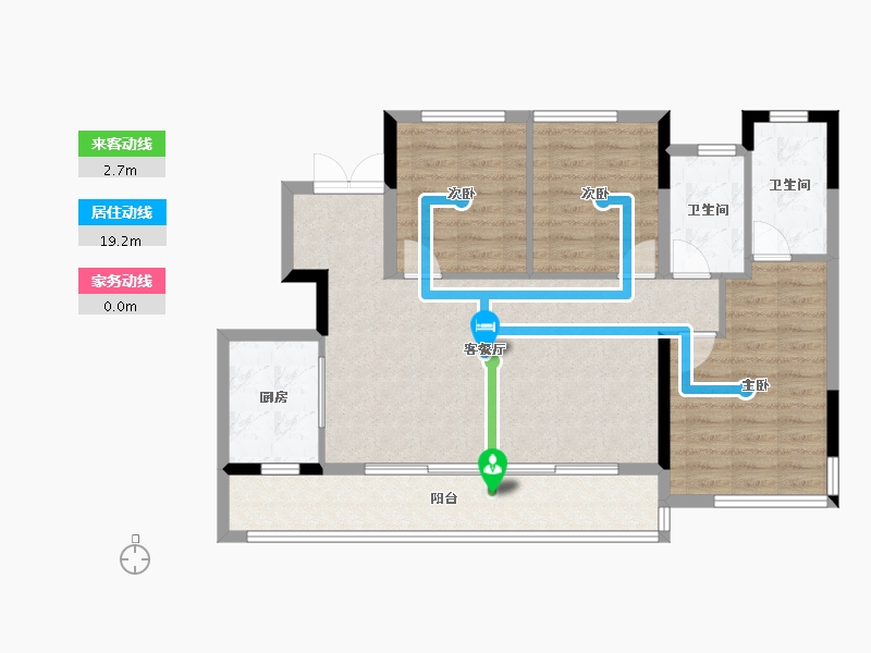 四川省-成都市-中国电建国宾华曦府-90.27-户型库-动静线