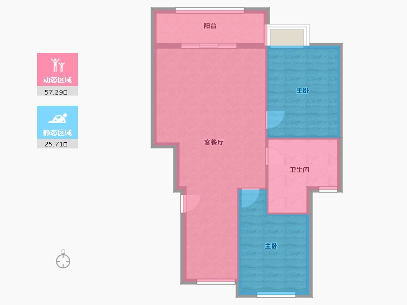 辽宁省-丹东市-鹿岭景川-77.60-户型库-动静分区