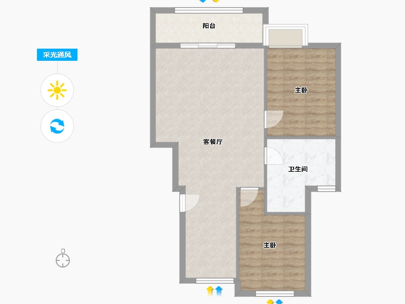 辽宁省-丹东市-鹿岭景川-77.60-户型库-采光通风