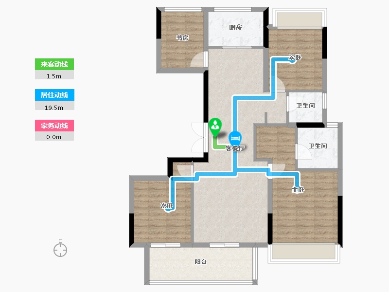 浙江省-绍兴市-钱门江南府-101.50-户型库-动静线