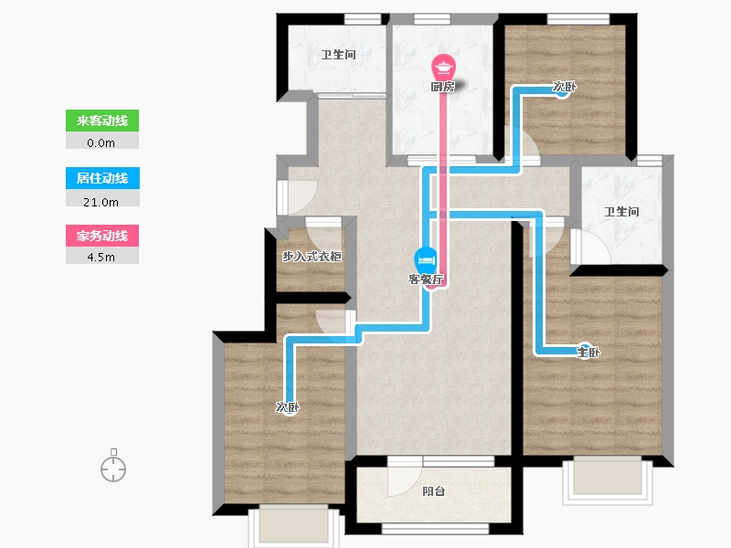 河北省-保定市-万科·新辰之光-81.10-户型库-动静线